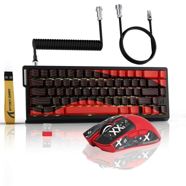 ATTACK SHARK ラピットトリガーキーボードとマウスセット X68PROゲーミングキーボード...