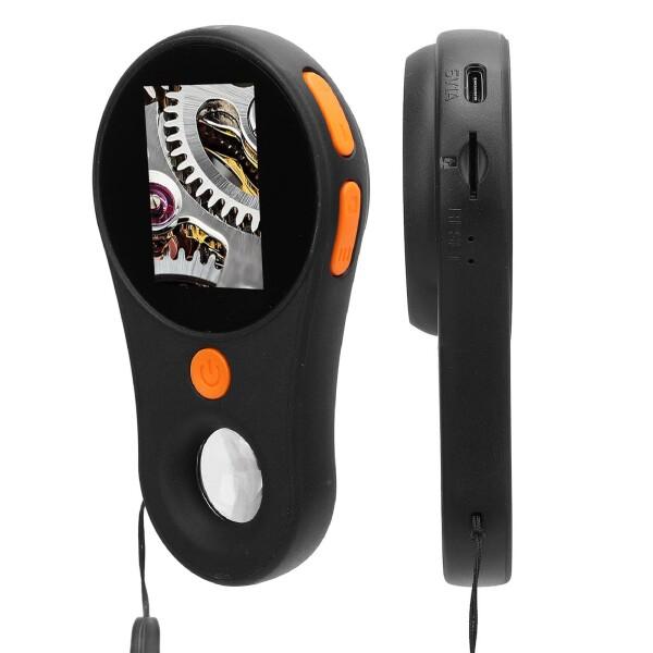 ハンドヘルドデジタル顕微鏡、2.0インチカラースクリーンミニ顕微鏡固定焦点ポケット顕微鏡虫