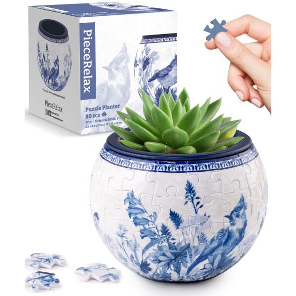 ピースリラックス(PieceRelax) 80ピース プラ製3D立体植木鉢パズル(10X10X7cm...
