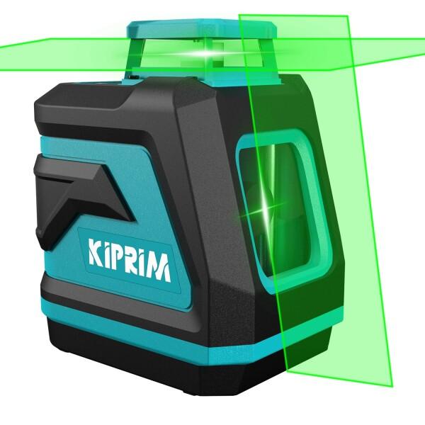 Kiprim レーザー墨出し器 墨出しレーザー LV8D、視認性向上、5 本のレーザー ライン、明る...