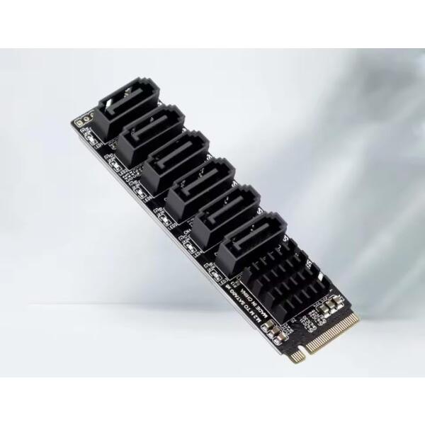 zmart M.2 - SATA3.0 アダプタカード 6Gbps 高速 ASM1166 M.2 P...