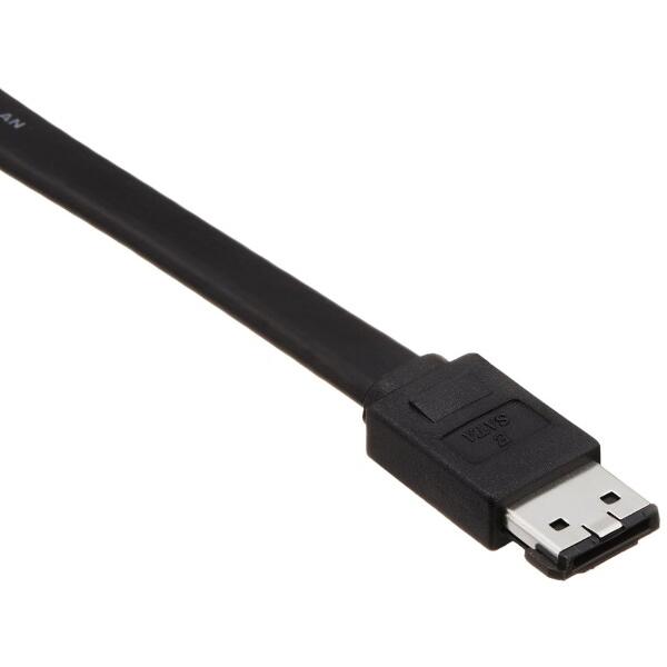 エレコム eSATAケーブル フラット 2m CFD-ESA20BK