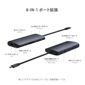 SATECHI 8 in 1 USB-C ハブ...の詳細画像3