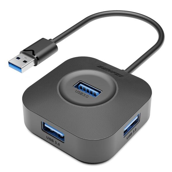 BENFEI USB 3.0 ハブ 4ポート 超コンパクト設計。マウス、キーボード、フラッシュドライ...