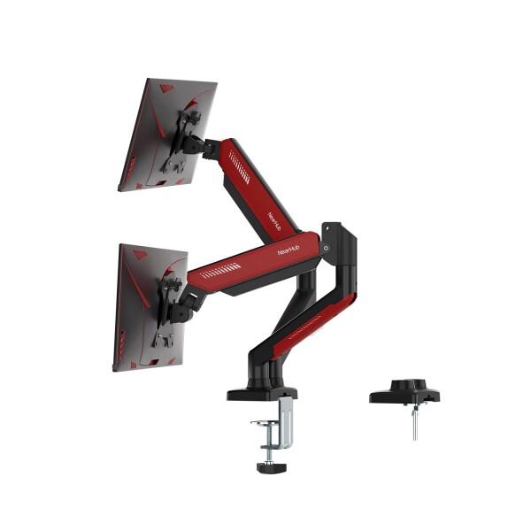 NearHub モニターアーム デュアル 2画面 上下 13~32インチ対応 耐荷重:10kg VE...