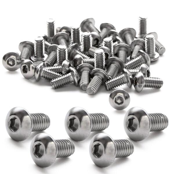 Pstyle. 六角穴付き ボタンボルト M4 304ステンレス 40個セット PST-153 (M...