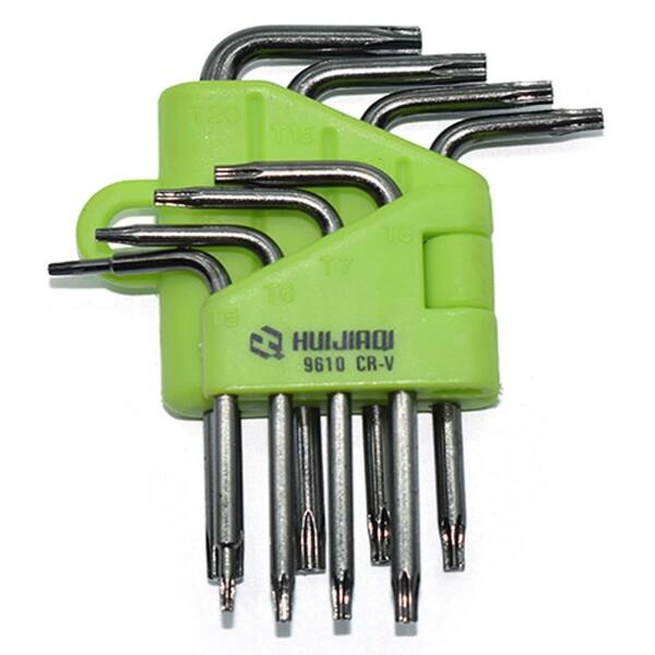 BRIIKPP トルクスドライバーセット T5-T20対応 精密L型 いじり止めネジ用 8本組 特殊...