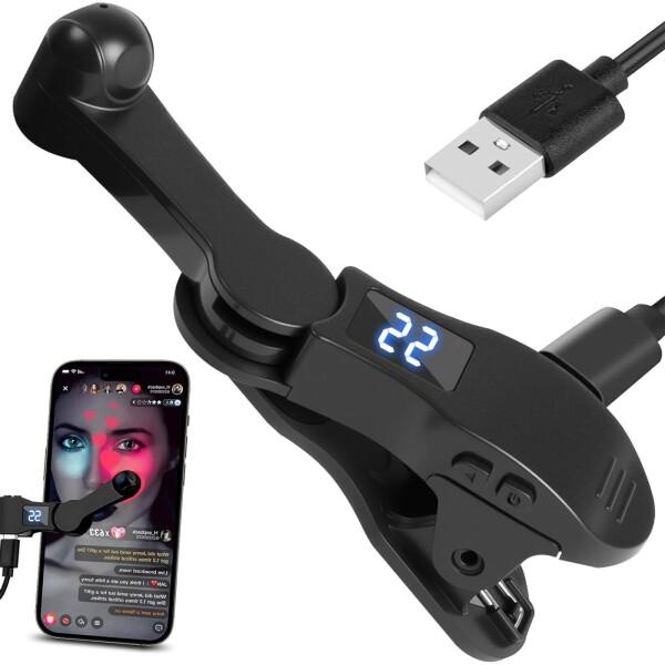 オートクリッカー 連打機 1個セット 無音 いいね 自動タップ 高速 USB給電 180度 回転 給...