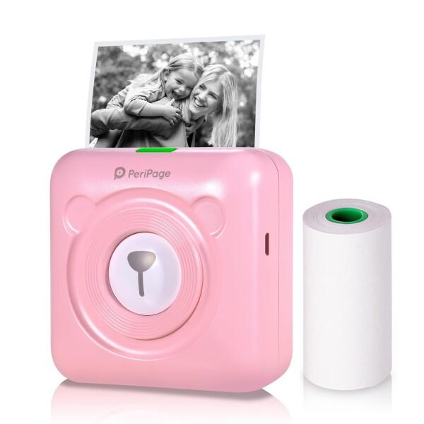ミニプリンター、A6 ミニポケットプリンター HD 304DPI BT サーマルプリンター 写真写真...