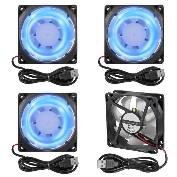 ACEIRMC 4個 80mm USBファン 5V ブラシレス 8025 80x25mm 冷却 DI...