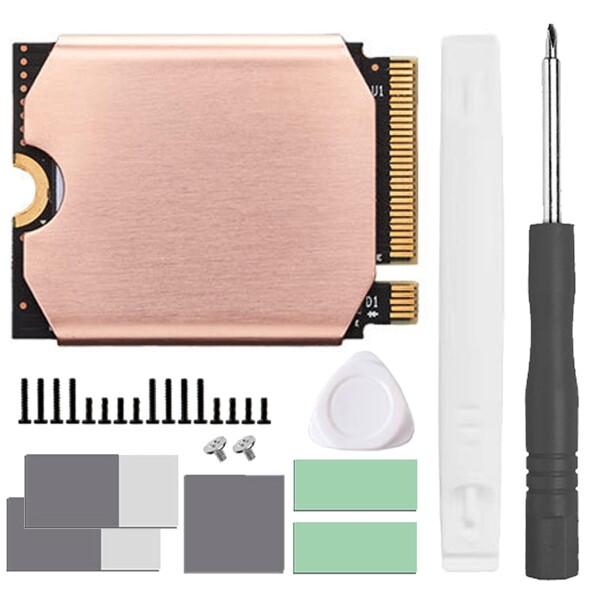 Haojiaho M.2 2230 NVME SSD用ヒートシンク 銅製 熱パッド付き for St...