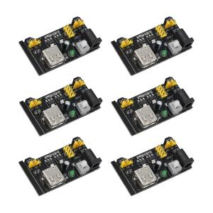 6個 3.3V/5V デュアル出力電源モジュール MB102 電源ボード DC調整モジュール Arduino用