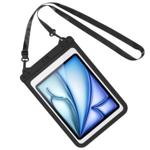 MoKo タブレット用防水ケース 13インチまで適用 iPad防水ケース 首掛けバンド付き 浴室 お風呂 プ