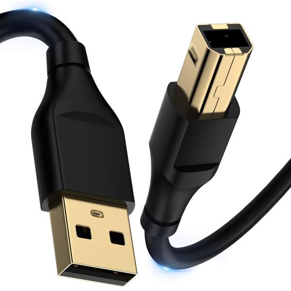 プリンターケーブル 1.8M タイプAオス-タイプBオス USB2.0ケーブル 金メッキコネクタ プ...