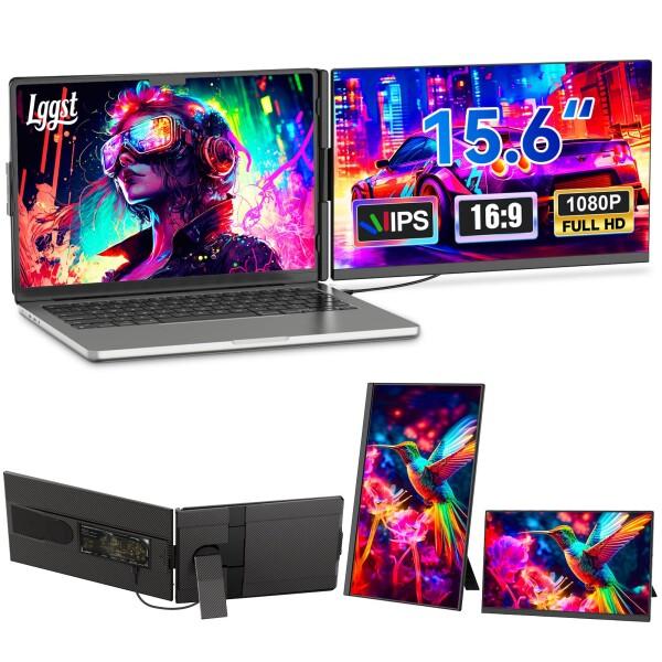 デュアルモバイルモニター 15.6インチ FHD 1080P ノードパソコン用モニター IPS 取り...