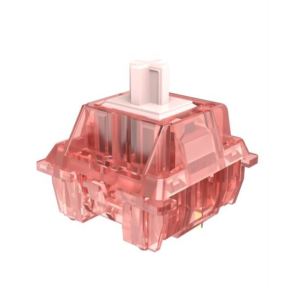 AJAZZ フルーツ軸 メカニカルスイッチ、3針40 gfリニア軸セット、透明カバー、耐久性80 M...