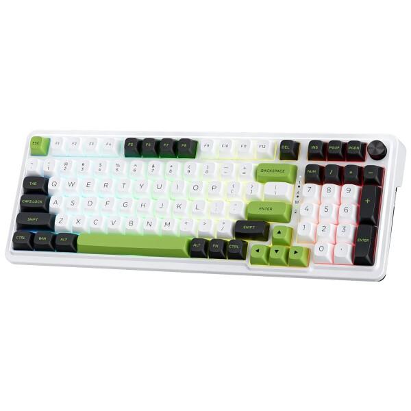 Redragon k686 pro 98ワイヤレスガスケットrgbゲーミングキーボードのキー,3モー...