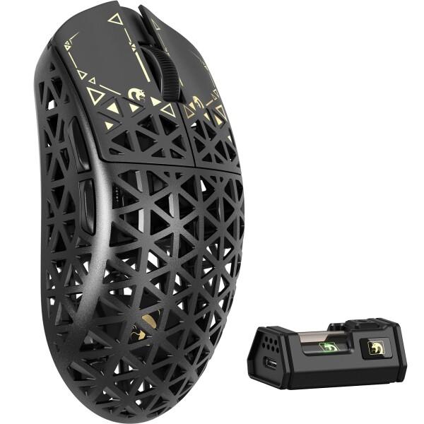 MAMBASNAKE M5 Ultra カーボンファイバー製無線ゲーミングマウス 超軽量39g±3 ...