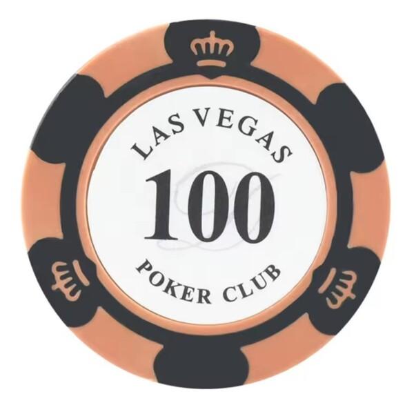 クレイポーカーチップ 20枚セット LAS VEGAS カジノチップ ポーカー バカラ ブラックジャ...