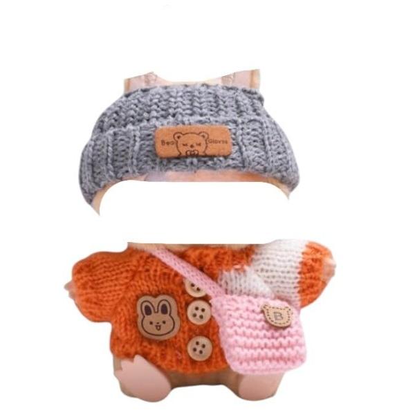 ぬいぐるみ 服 ニット帽 セーター バッグ (カラー７)