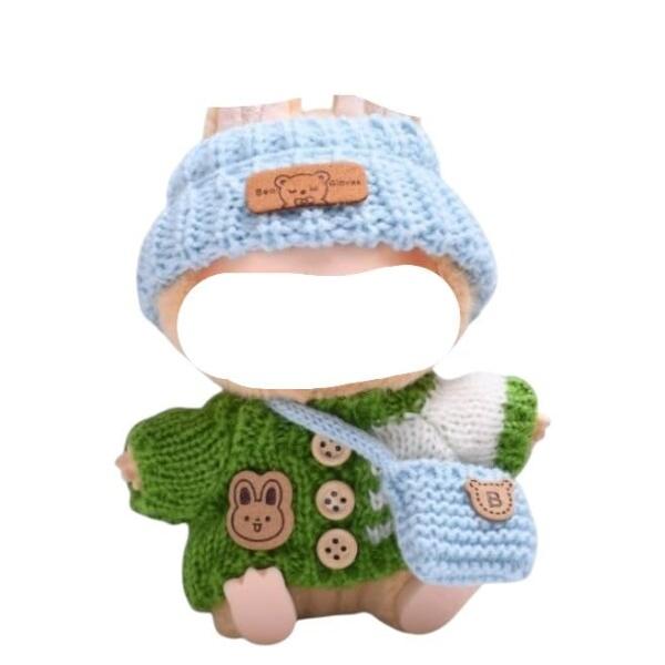 ぬいぐるみ 服 ニット帽 セーター バッグ (カラー１)