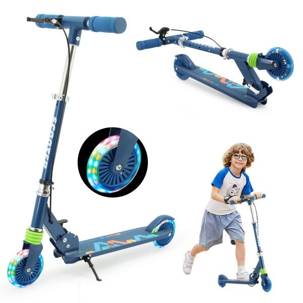 TENBOOM キックボード キッズスクーター キッズ 子供 新型ハンドルブレーキ付き 3〜12歳子...