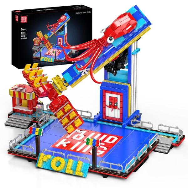 Mould King 11015 ファンタジー遊園地 タコスピナーライド 組み立てキット 1668ピ...