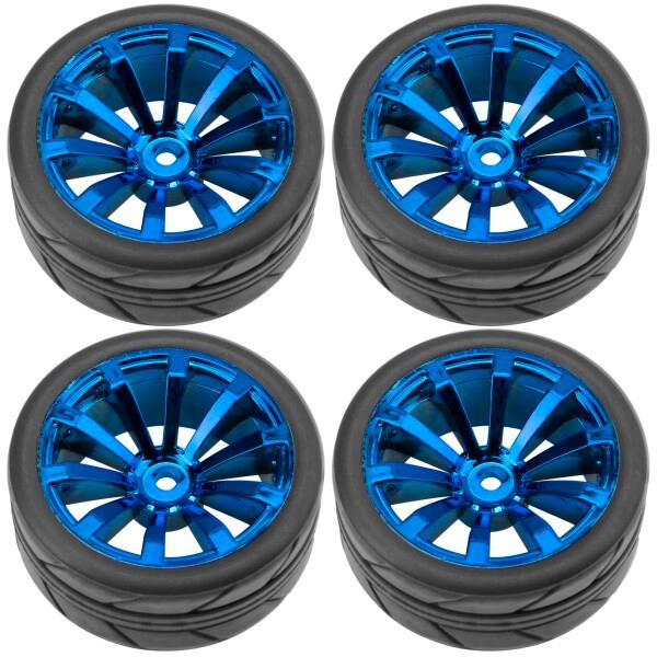 OD 2.55" ゴムタイヤ プラスチックリム12 mm六角、HSP Tamiya Kyosho T...