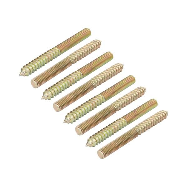 METALLIXITY 両頭ネジ M8x80 mm 8個 ハンガーボルト 炭素鋼 セルフタッピング ...