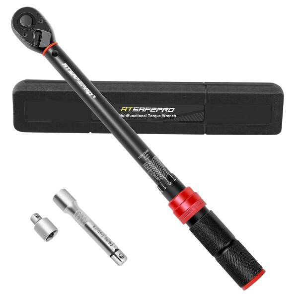 ATsafepro トルクレンチ 車12.7mm（1/2インチ）20-230 Nm・3/8''アダプ...