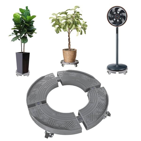 DEWEL 鉢受プレート移動できる植木鉢台 花台 キャスター付き 伸縮タイプ サイズ調節可 ブレーキ