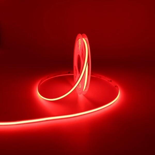 COB LED テープライト DC24V 5m 赤色 480LED/m 超狭幅 8mm 高輝度 高演...