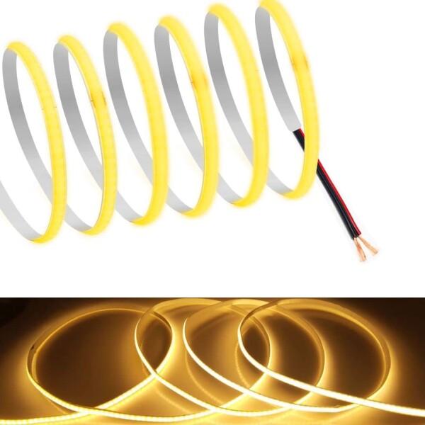 COB テープライトLEDストリップライトフレキシブル 高密度 幅5mm 隠れたLEDテープライト4...