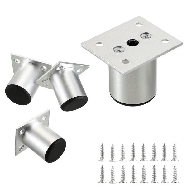 BSTKEY 4個セット高さ調節可能な家具の脚 アルミニウム合金家具脚 キャビネット脚 ソファ