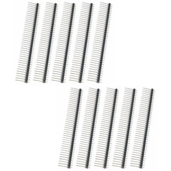 オーディオファン ピンヘッダー 単一列端子ピン 40ピン ピッチ 2.54mm 17mm 10点