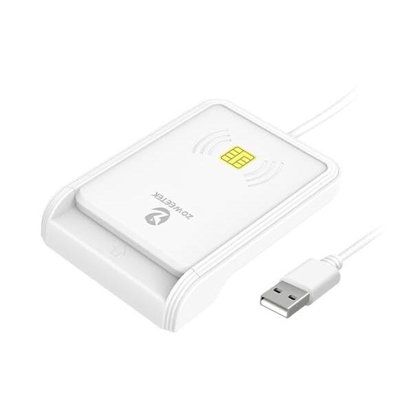ZOWEETEK 非接触/接触両対応 ICカードリーダー マイナンバーカード/電子車検証/e-Tax...