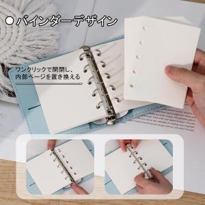 PUレザー バインダー ジャーナル ライチ柄シ...の詳細画像3