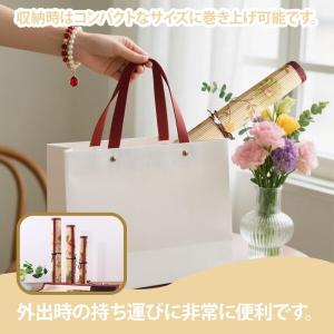 筆巻き 花柄 書道筆入れ 竹製 筆ケース 筆保...の詳細画像4