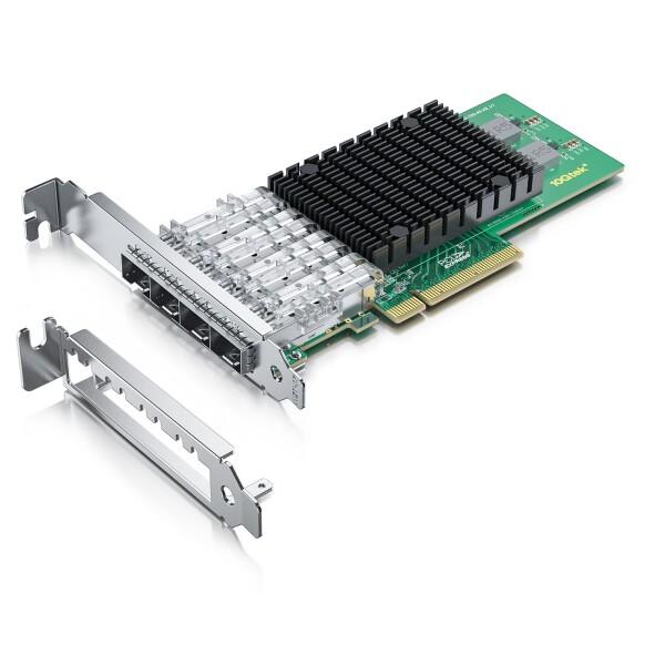 10Gtek 10G PCI-E NIC ネットワークカード, Intel X710-DA4互換, ...
