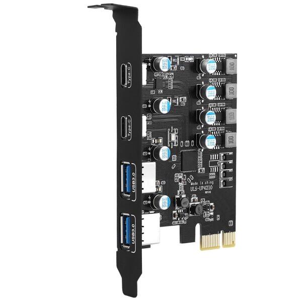 Farboko 4ポートPCI-E USB 3.0拡張カード(2 USB Type-Aおよび2 Ty...