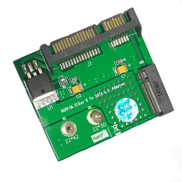 WLGQ NGFF M.2 Key B SSD - SATA 2.5 7+15ピン ライザーカード ...