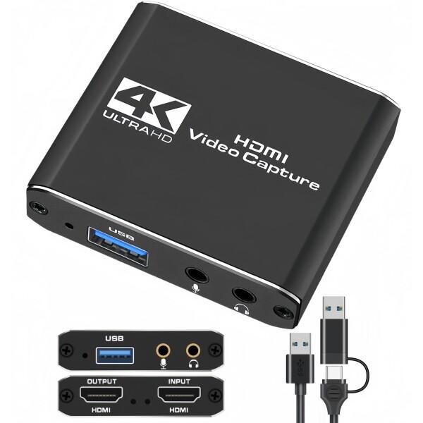 キャプチャーボード Switch対応 4K HDMI パススルー 機能を搭載しています 1080P ...