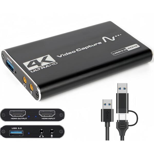 キャプチャーボード Switch対応 4K HDMI パススルー 機能を搭載しています 1080P ...