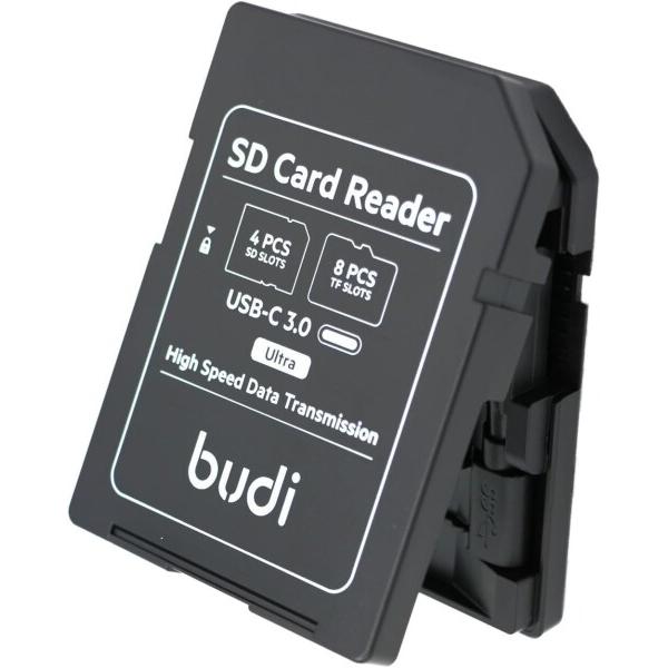 SD風高速カードリーダー カードケース SD 4枚&amp;microSD8 枚収納 USB-C SDXC/...