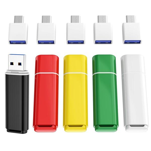 ABLAZE USBメモリ 16GB USB 2.0 フラッシュドライブ 5個セット Type-Cア...
