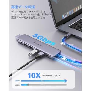 USB C ハブ hdmi 2つ Dual D...の詳細画像4