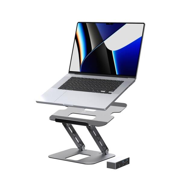 j5create ノートパソコンスタンド USB-C 4K@30Hz HDMIディスプレイハブ付き ...