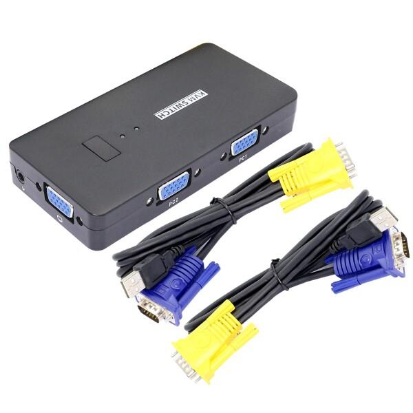 CERRXIAN kvm switch VGA KVM スイッチVGA切替器 pc切替器 2台 us...