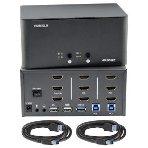 Bytecc KVM スイッチ 3 モニター、2...の商品画像