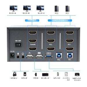 Bytecc KVM スイッチ 3 モニター、...の詳細画像1